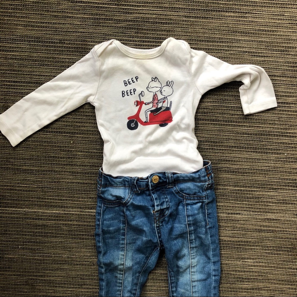 🌟Cute Joe Fresh Baby Girl LS Onsie